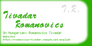 tivadar romanovics business card